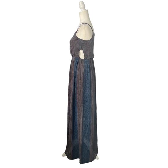 NWT ODDY Woman’s Brown Blue Striped Sleeveless Lightweight Maxi Dress- Size S - Picture 2 of 12